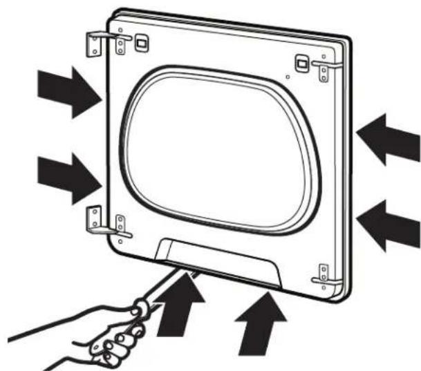 WHIRLPOOL YWED5100HW - Remove the door assembly: - 3