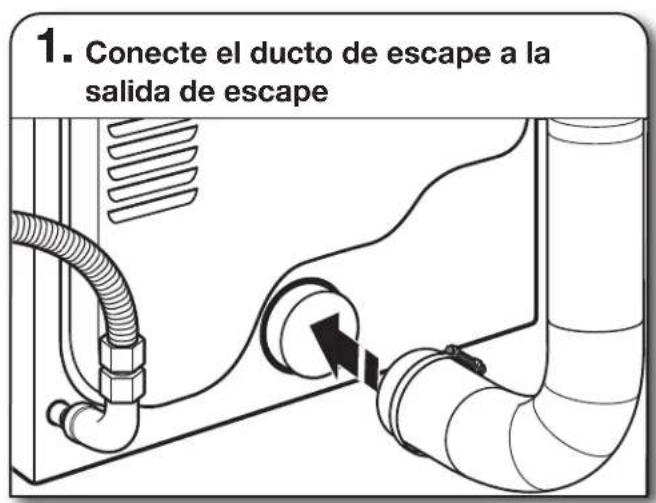 WHIRLPOOL YWED5100HW - CONEXION DEL DUCTO DE ESCAPE - 1
