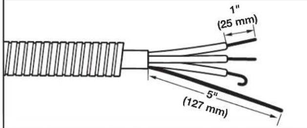 WHIRLPOOL YWED5100HW - Prepare el cable de 4 hilos para la conexión directa - 1