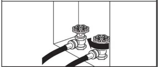 WHIRLPOOL YWED5100HW - Turn cold water off, remove and replace rubber washer - 1