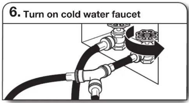 WHIRLPOOL YWED5100HW - Attach long hose to "Y" connector and tighten couplings - 4