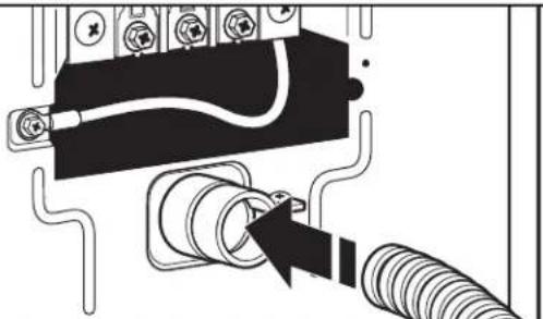 WHIRLPOOL YWED5100HW - Sujete el cable directo al protector de cables - 1
