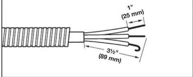 WHIRLPOOL YWED5100HW - Prepare your 3-wire cable for direct connection - 1
