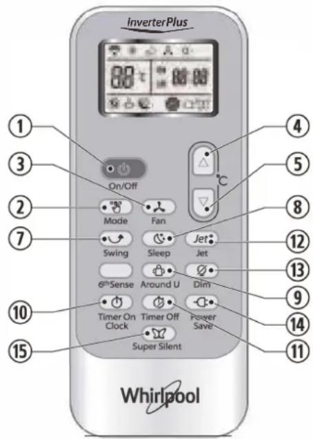 WHIRLPOOL WA24ODU32 - II BOTÃO TIMER OFF (TEMPORIZADOR DESLIGADO) - 1