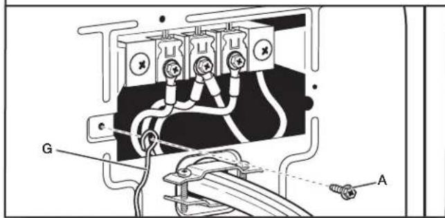 WHIRLPOOL YWED7120HC - Conecte el hilo externo a tierra - 1