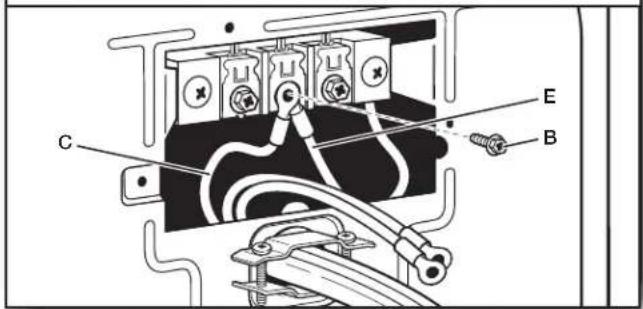 WHIRLPOOL YWED7120HC - Connecter le conducteur de terre neutre et le conducteur neutre - 1