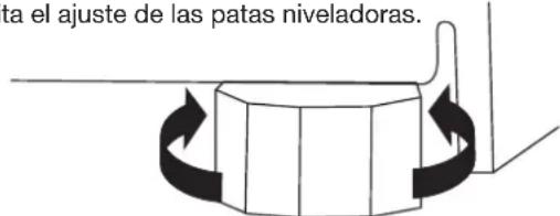 ta el ajuste de las patas niveladoras.