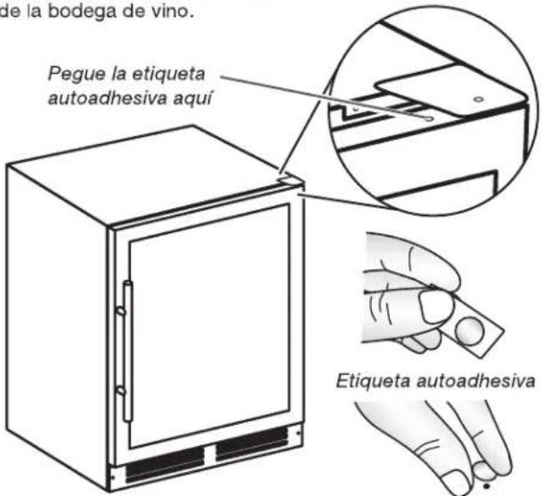 de la bodega de vino. Pegue la etiqueta autoadhesiva aquí Etiqueta autoadhesiva