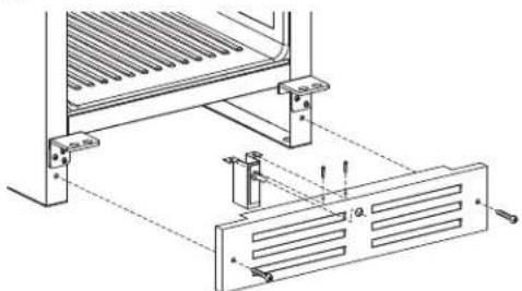 WHIRLPOOL WUW55X24HS - Dépose de la grille de la base : - 1