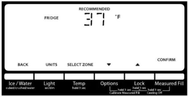 WHIRLPOOL WRX986SIHV - Cómo ver los puntos fijos de temperatura - 1