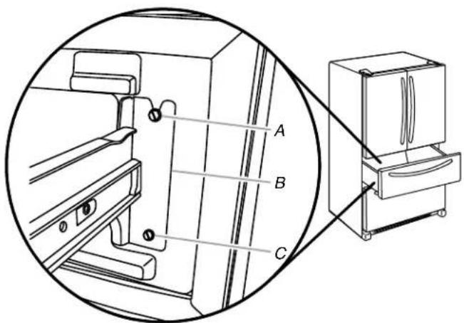 WHIRLPOOL WRX986SIHV - Retrait de l'avant du tiroir - 1