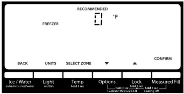 WHIRLPOOL WRX986SIHV - View Temperature Set Points - 2
