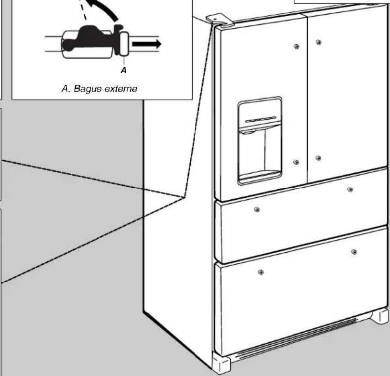 WHIRLPOOL WRX986SIHV - Dépose et réinstallation des portes - 6