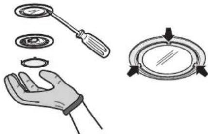 WHIRLPOOL AKR 902 EL IX - Replacing the halogen bulbs: - 1