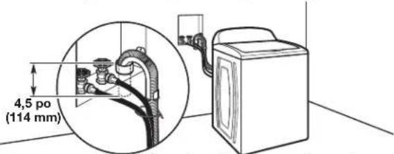 WHIRLPOOL WTW7120HC - Système de vidange avec tuyau de rejet à l'égout mural - 1