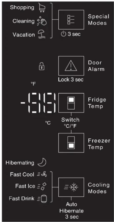 WHIRLPOOL WRB543CMJZ - Comment utiliser le réfrigérateur avec commandes électroniques (sur certains modèles) - 1