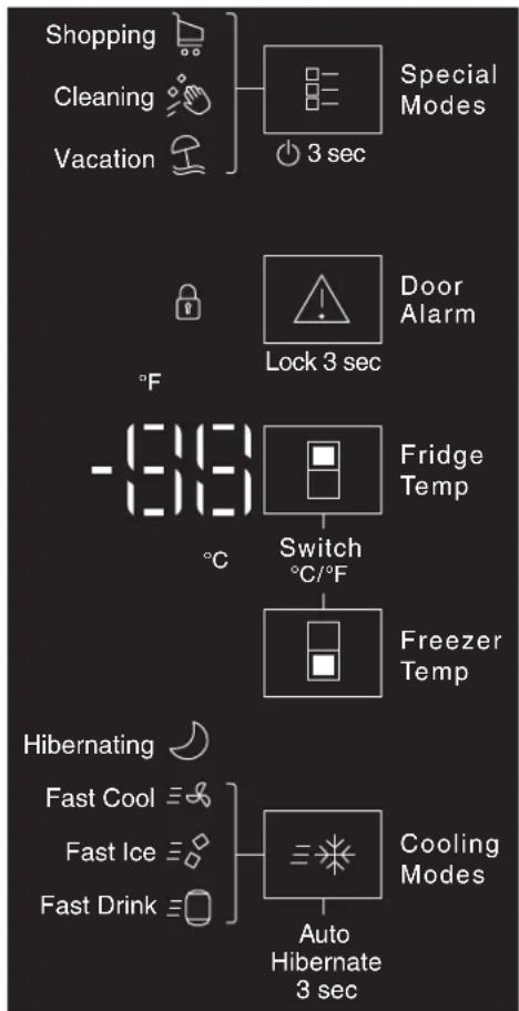 WHIRLPOOL WRB543CMJZ - como usar el refrigerador con control electrónico (algunos modelos) - 1