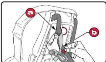 BRITAX Marathon 65 - Pour detacher le Versa-Tether de la pince de transport : - 1