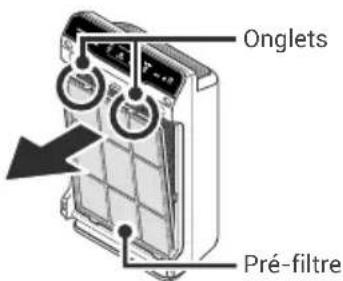 Onglets Pré-filtre