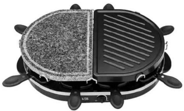 WHITE AND BROWN S 138 - Raclette-grill-stone - 1