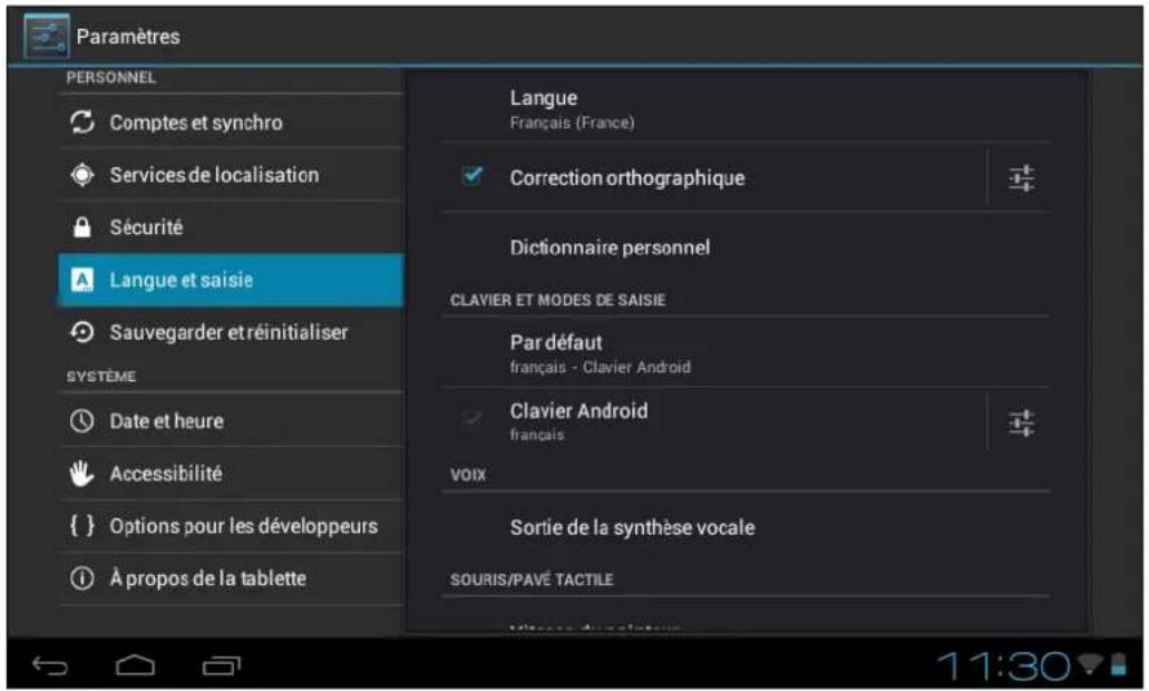 HANNSPREE HANNSpad SN70T3 - Langue et saisie - 1