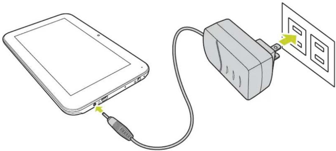 HANNSPREE HANNSpad SN70T3 - Utilisation et chargement de la batterie - 1