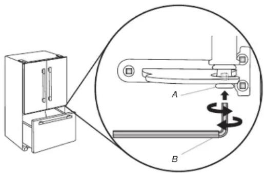 KITCHENAID KRFC704FSS - √ If doors are uneven: - 1
