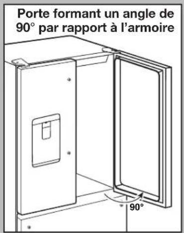 KITCHENAID KRFC704FSS - Retrait et réinstallation des portes du réfrigérateur - 6