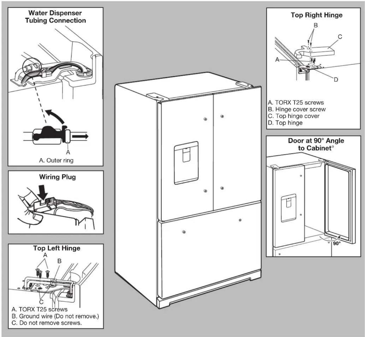 KITCHENAID KRFC704FSS - Remove and Replace Refrigerator Doors - 2