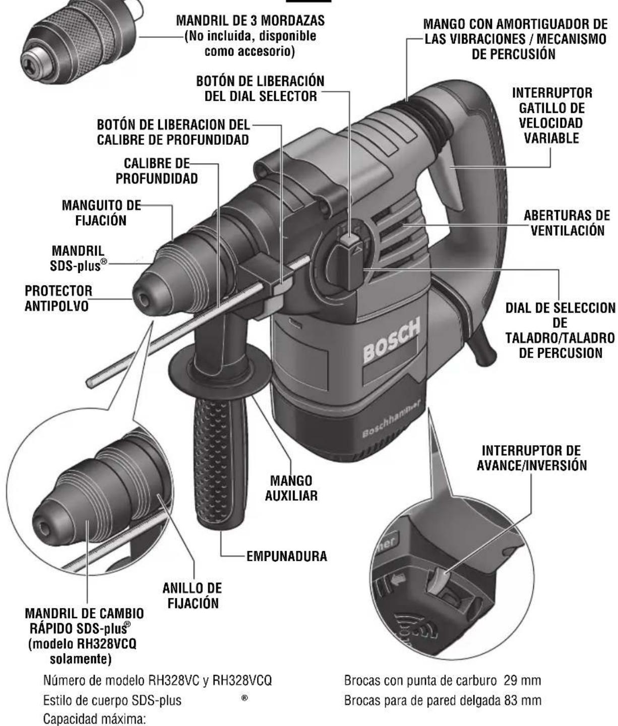 BOSCH RH328VC - Martillo giratorio - 1