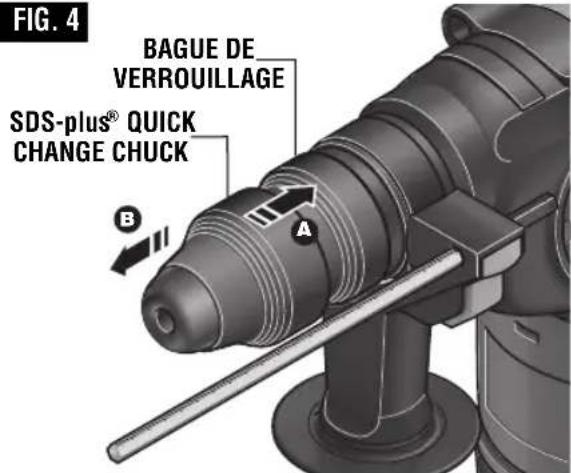 BOSCH RH328VC - MONTAGE DU MANDRIN À CHANGEMENT   RAPIDE SDS-plus®   (modèle RH328VCQ seulement) - 1