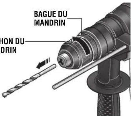 BOSCH RH328VC - DÉMONTAGE D'ACCESSIONS MANDRIN À 3 MORS - 2