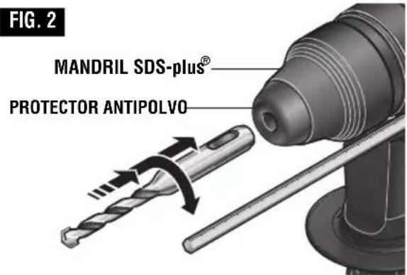 BOSCH RH328VC - REMOCION DE ACCESORIOS SDS-PLUS - 1