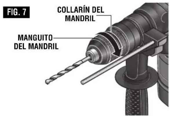 BOSCH RH328VC - REMOCION DE ACCESORIOS MANDRIL DE 3 MORDAZAS - 1