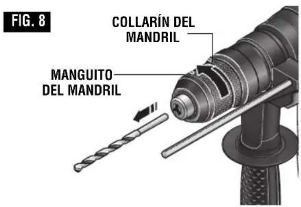 BOSCH RH328VC - REMOCION DE ACCESORIOS MANDRIL DE 3 MORDAZAS - 2