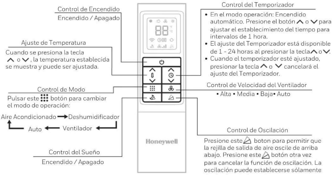 HONEYWELL HF08CESVWK - CONTROL REMOTO - 1