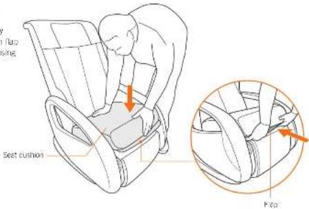 Human Touch WholeBody 7.1 - Attach the seat cushion. - 1
