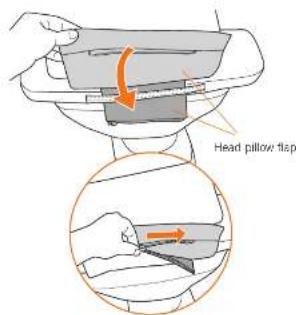 Human Touch WholeBody 7.1 - Attach the head pillow. - 2