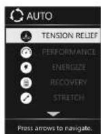 Human Touch Sana - USING THE AUTO PROGRAMS - 2