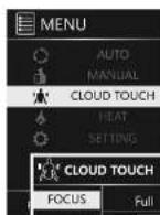 Human Touch Sana - Setting Cloud Touch massage focus and intensity - 1