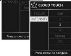 Human Touch Sana - Setting Cloud Touch massage focus and intensity - 2