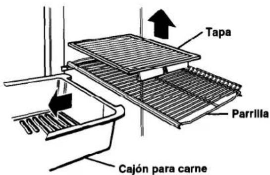 WHIRLPOOL ET16JMXDN00 - Para colocar la tapa del cajón para carnes: - 1
