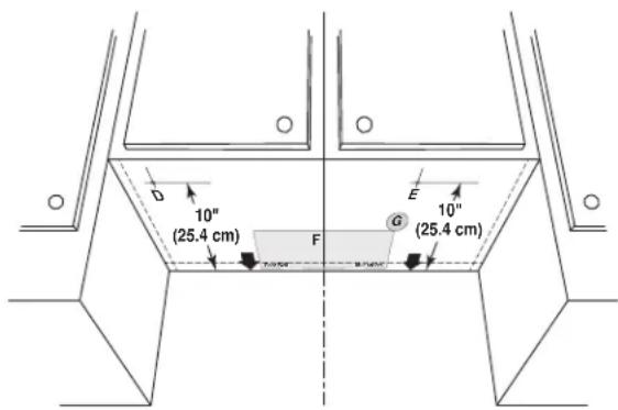 D 10" (25.4 cm) F E 10" (25.4 cm) G