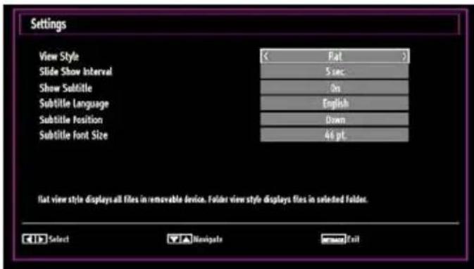 TECHWOOD VL26HDTV1001 - Media Browser Settings - 1