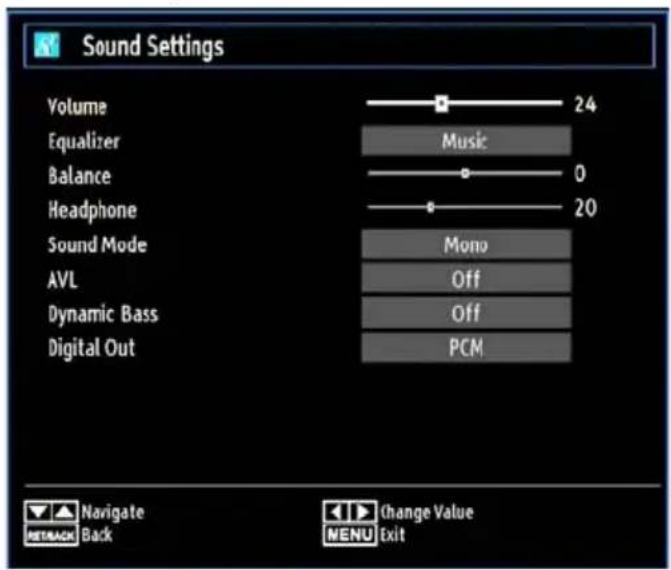 TECHWOOD VL26HDTV1001 - Configuring Sound Settings - 1