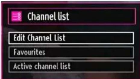 TECHWOOD VL26HDTV1001 - Managing Stations: Channel List - 1