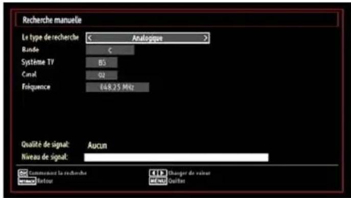 TECHWOOD VL26HDTV1001 - Recherche manuelle analogue - 1