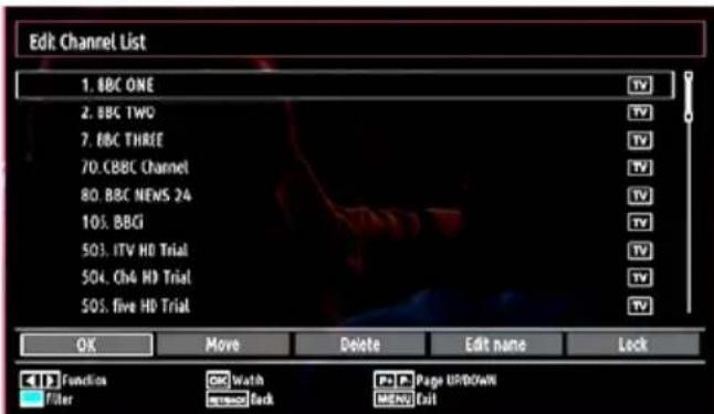 TECHWOOD VL26HDTV1001 - Operating the Channel List - 1