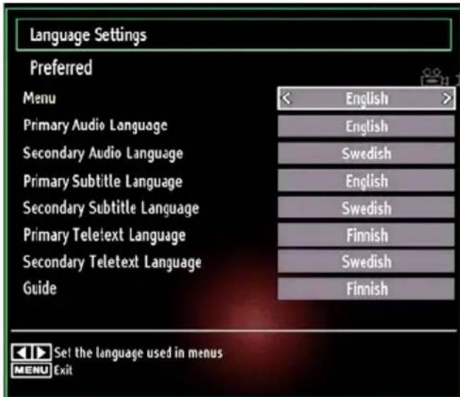 TECHWOOD VL26HDTV1001 - Language Settings - 1