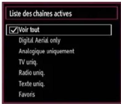 TECHWOOD VL26HDTV1001 - Gestion des chaînes : Trier une liste de chaînes - 1